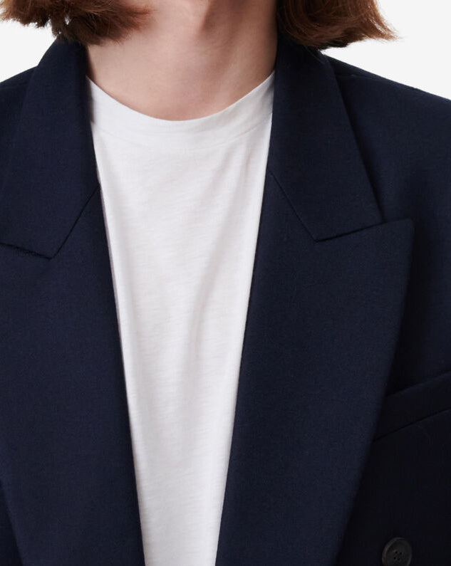 Veste De Costume En Laine Jian - Navy