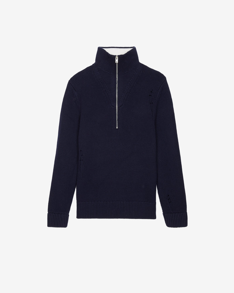 Pull Col Montant Demeter - Navy/Ecru - Homme