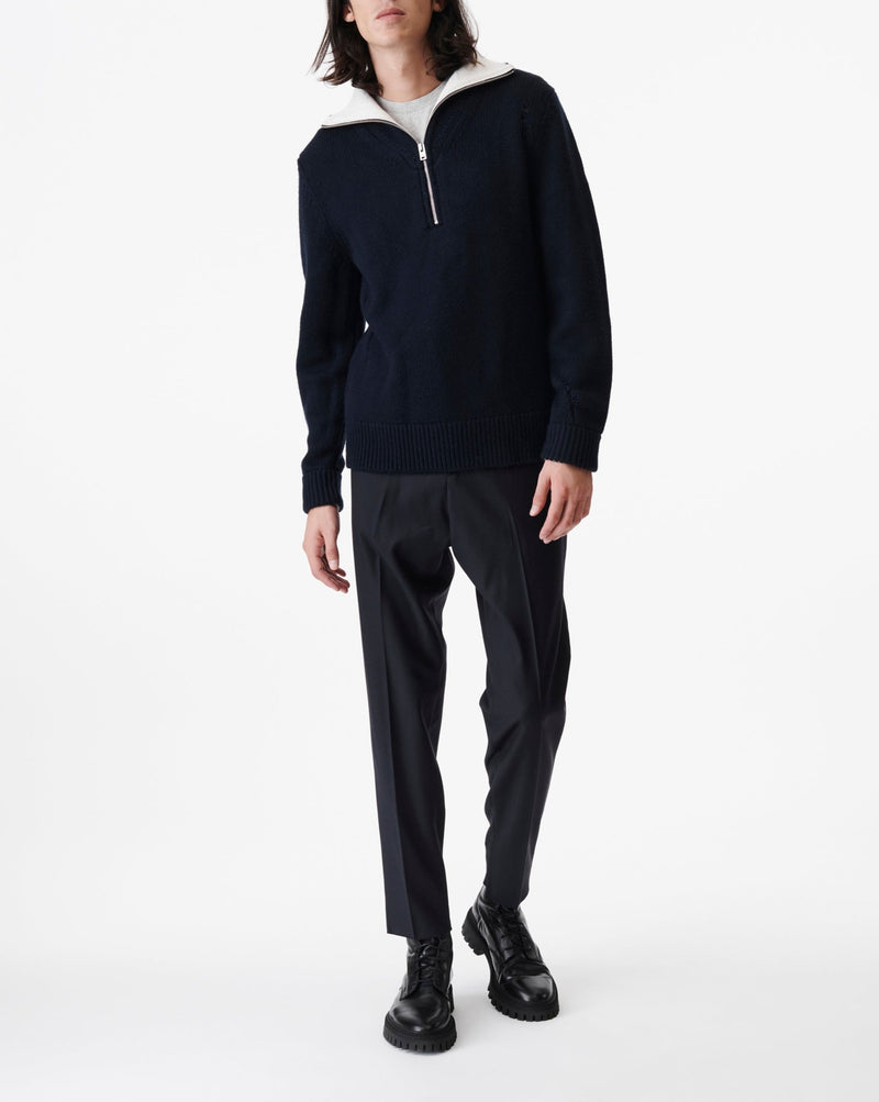 Pull Col Montant Demeter - Navy/Ecru - Homme