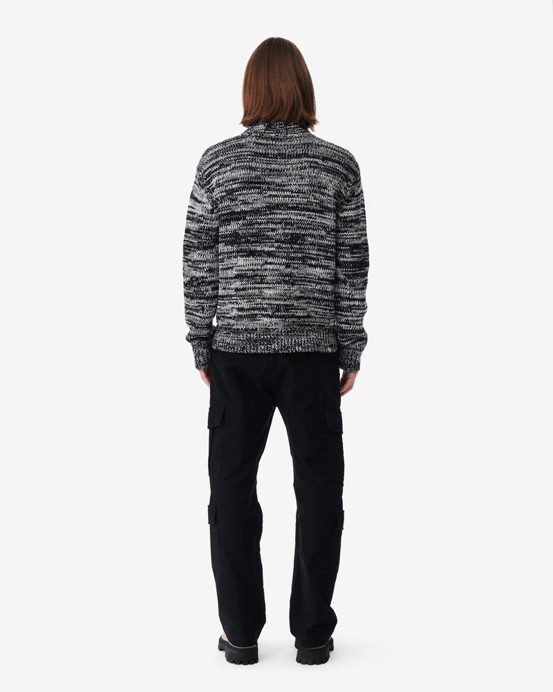Pull Col Montant Bicolore Elliano - Black/White