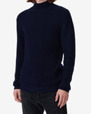 Pull Col Montant En Laine Madayan - Navy
