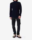 Pull Col Montant En Laine Madayan - Navy