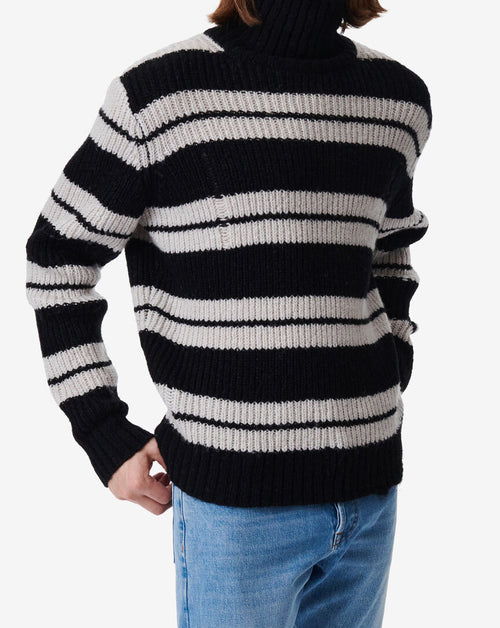 Pull Col Montant Destroy Omino - Black/Grey