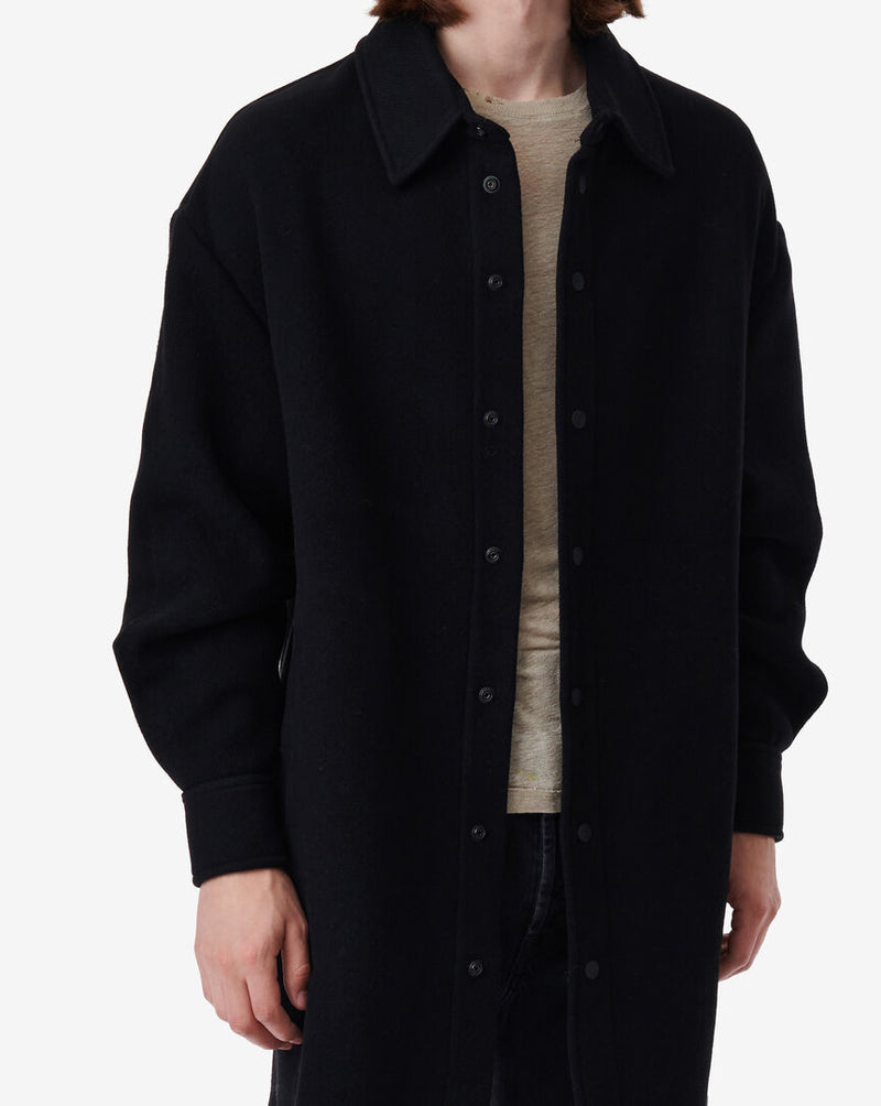 Manteau Forme Surchemise Sevend - Black