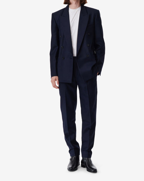 Pantalon Chino En Laine Jordy - Navy