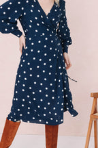 ROBE MARLA POLKA NAVY