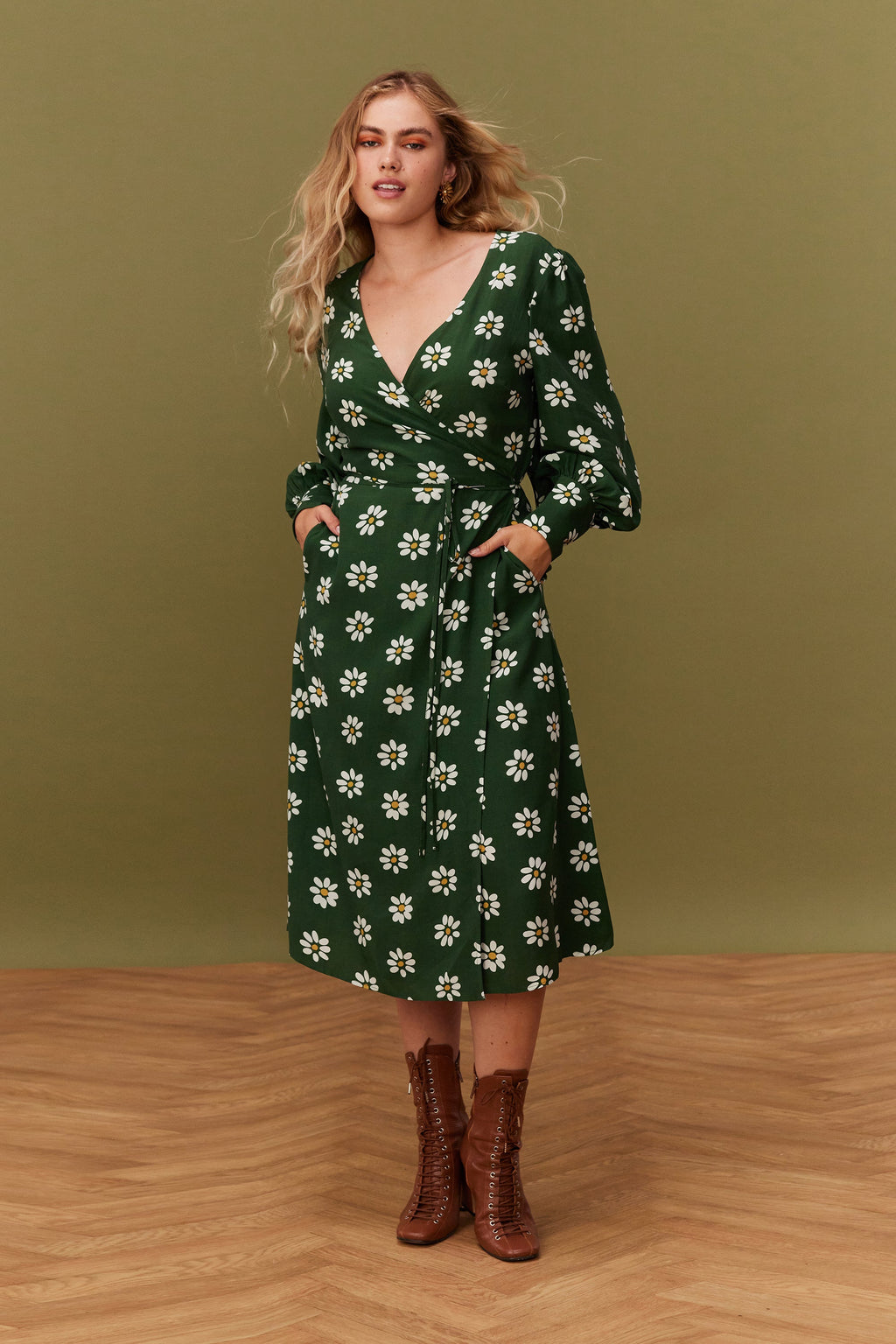 ROBE MARLA GREEN DAISY