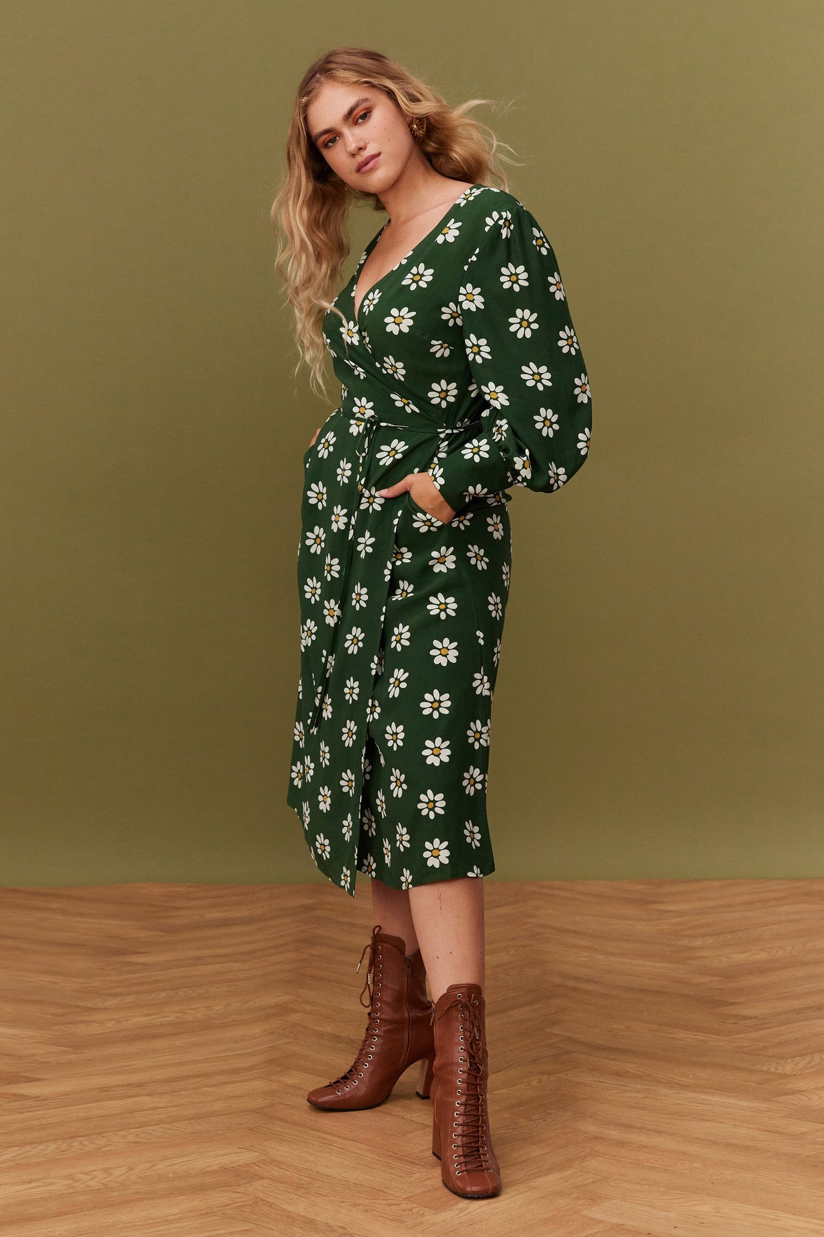 ROBE MARLA GREEN DAISY