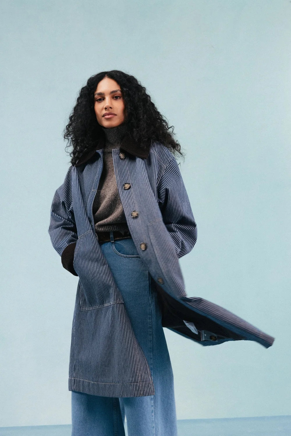 TRENCH TIMMY RAYURES NAVY