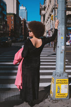 Madison Dress - Black Velvet