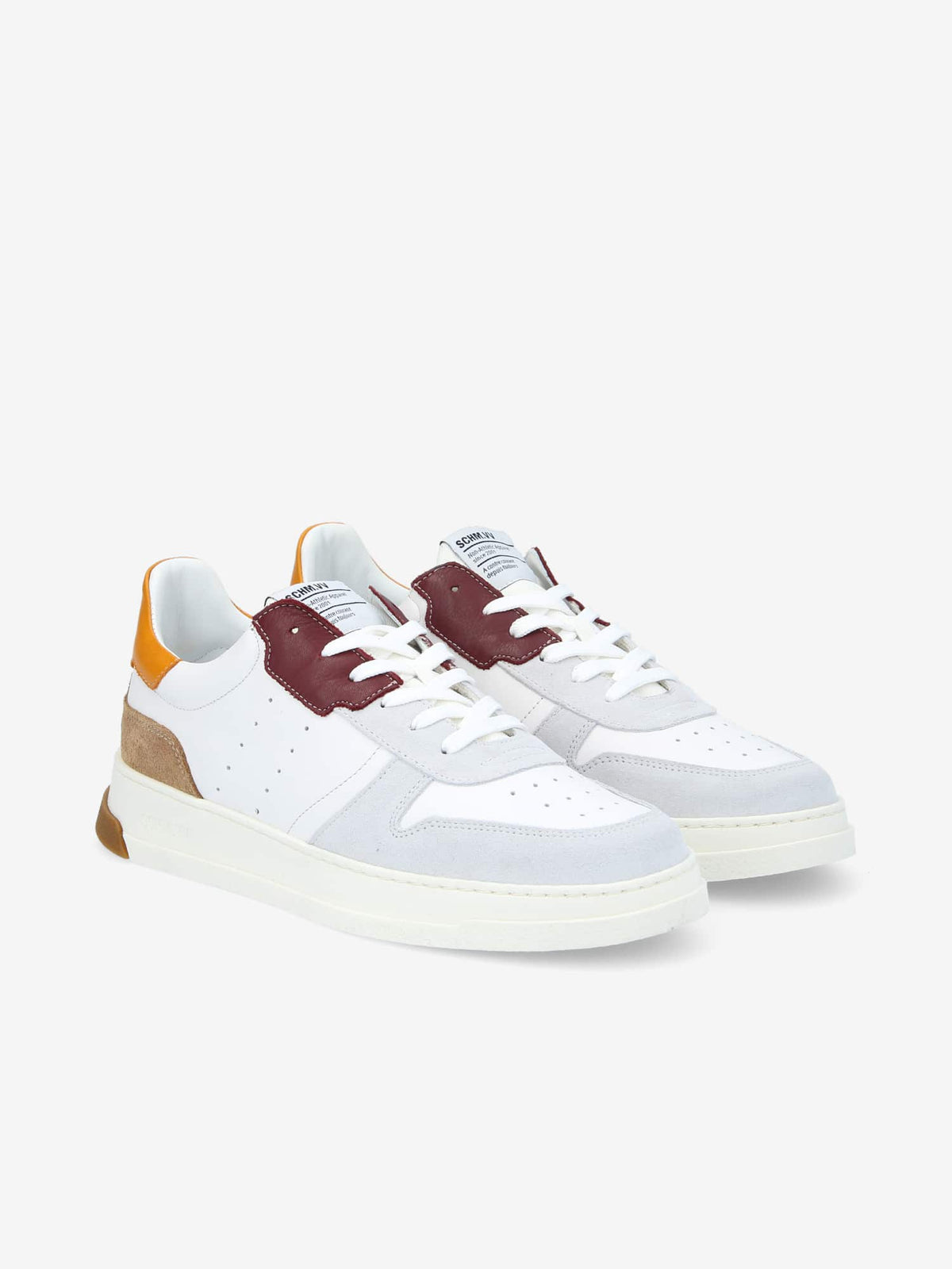 Order Sneaker M - Nappa/Sde/Nappa - White/Sable/Mandarin