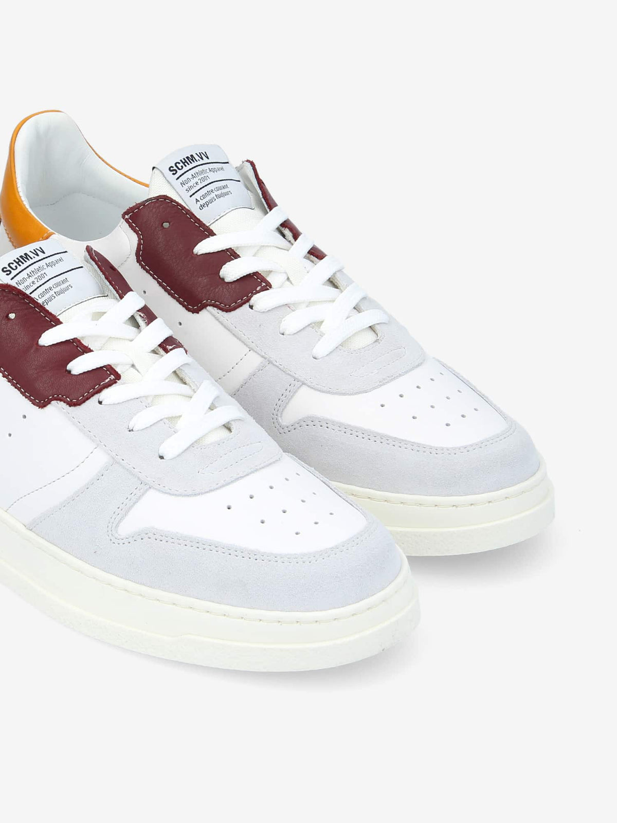 Order Sneaker M - Nappa/Sde/Nappa - White/Sable/Mandarin