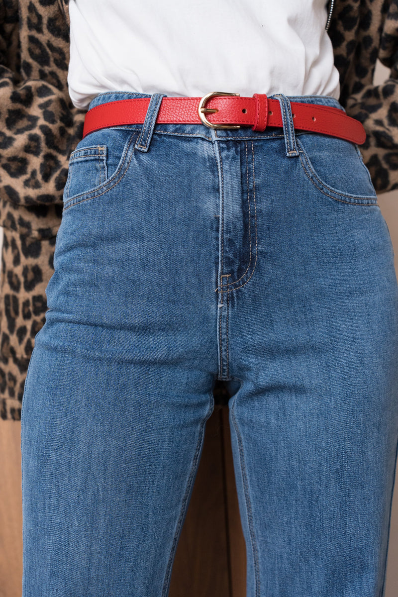 Ceinture En Cuir Roja