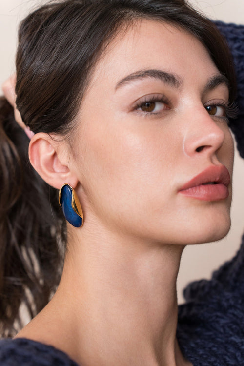 Boucles D'Oreilles Tom Bleue