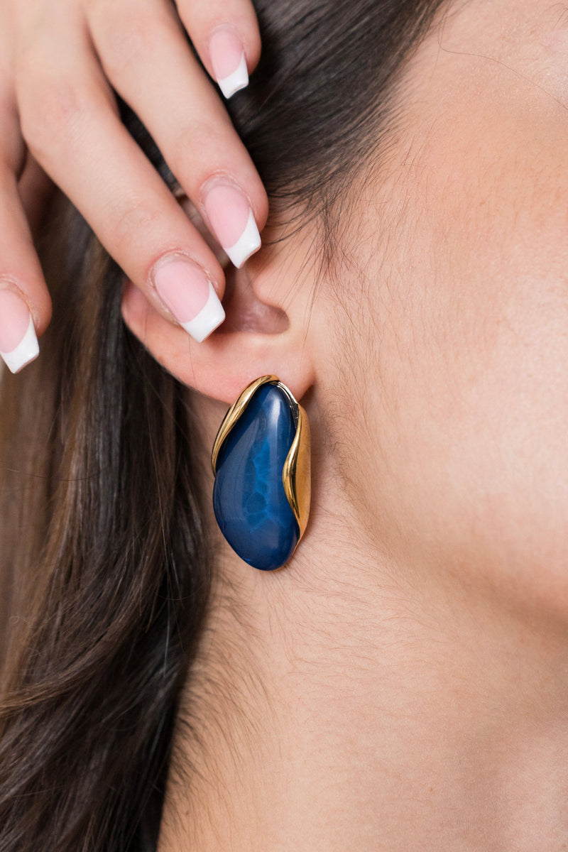 Boucles D'Oreilles Tom Bleue