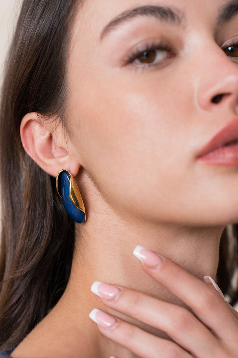 Boucles D'Oreilles Tom Bleue