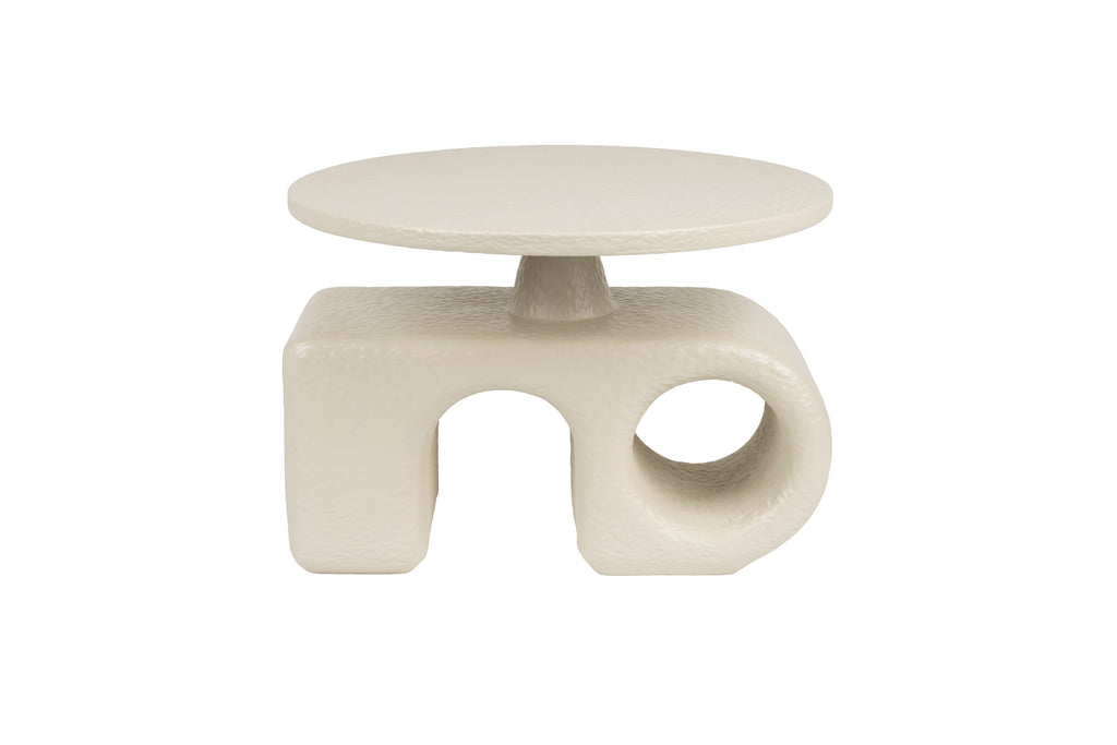 Hermit - Side Table - Resin - Beige/White