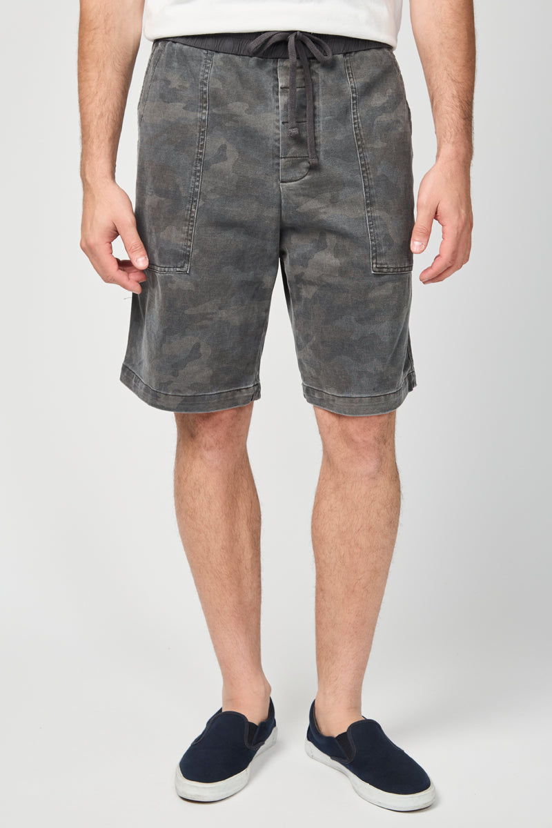 Short Camouflage En Jersey Épais - Terrain - Homme
