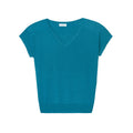 Pull V Oversize - Bleu Tropique - Femme