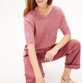Contemporary Maxi V-Neck Short-Sleeve Jumper - Soda - Women