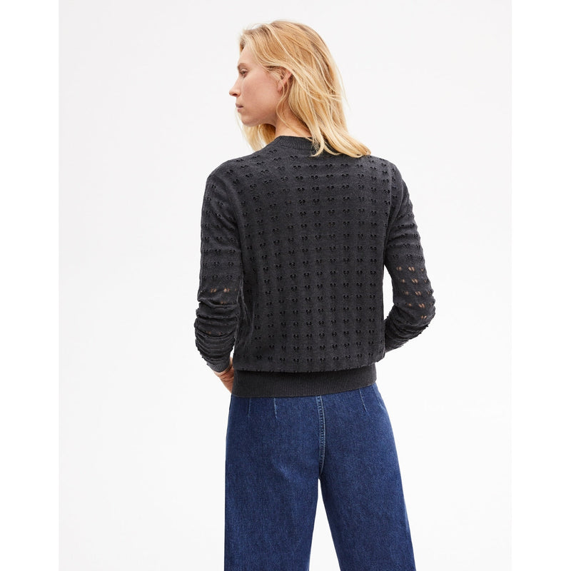 Eric Bompard - Chaleco Heart Point de algodón orgánico y cachemira - Antracita - Mujer