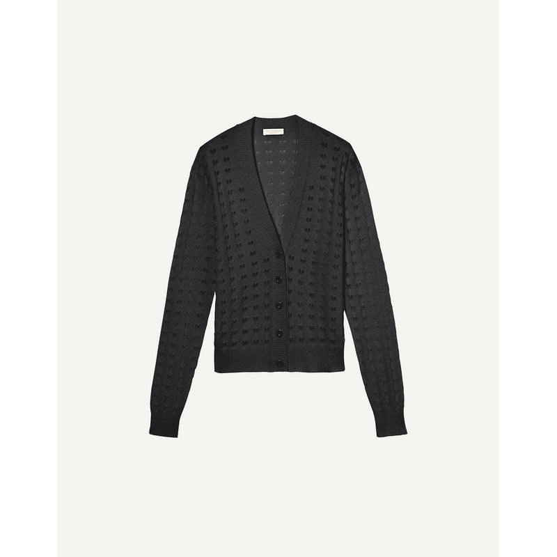 Eric Bompard - Chaleco Heart Point de algodón orgánico y cachemira - Antracita - Mujer