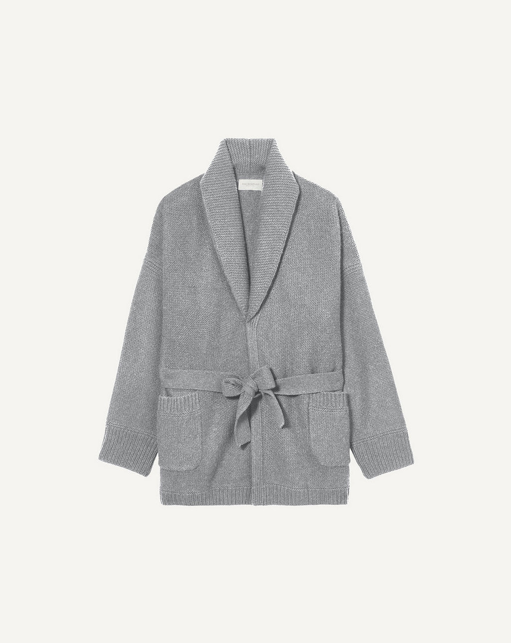 Chaqueta Cuello Chal Alpaca/Cachemira - Franela - Mujer