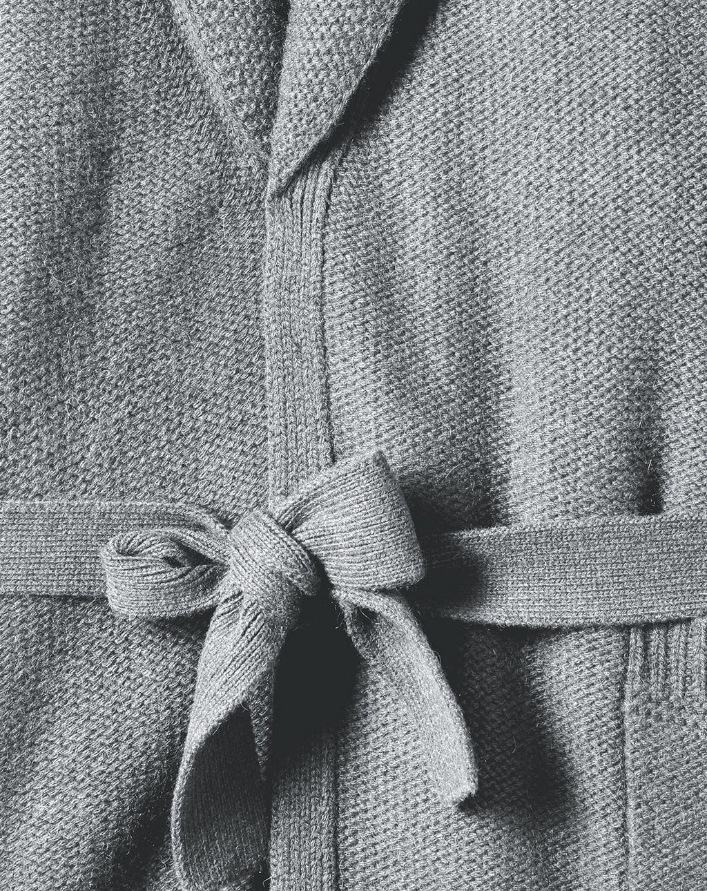 Chaqueta Cuello Chal Alpaca/Cachemira - Franela - Mujer