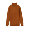 Jersey Cuello Alto Ultrafino - Rojizo - Mujer