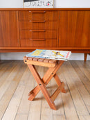 Petit Tabouret En Bois Pliant - 1970