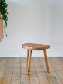 Tabouret Tripode En Bois - Vintage - 27 X 27 X 19 Cm