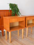 Paire De Chevets Scandinaves En Chêne Clair - 1960 - Design - 1960