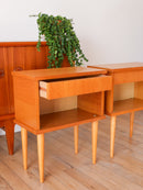 Paire De Chevets Scandinaves En Chêne Clair - 1960 - Design - 1960