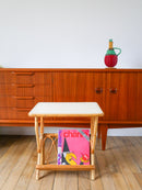 Table D'Appoint Porte-Revues En Rotin Et Bambou 1960