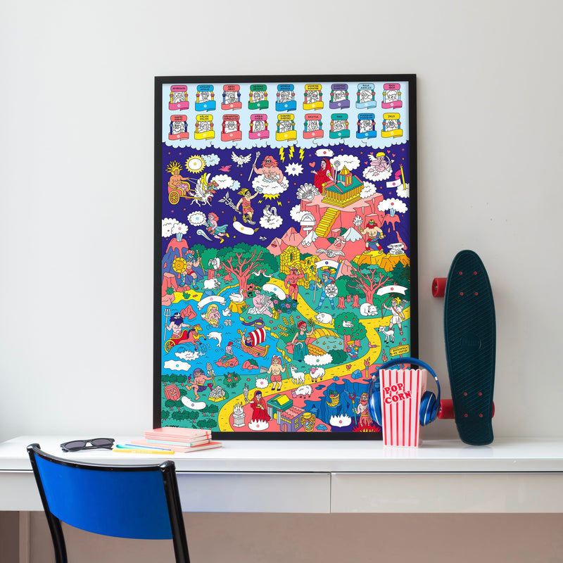 Mythologie - Omy School - Poster + Stickers + Coloriage