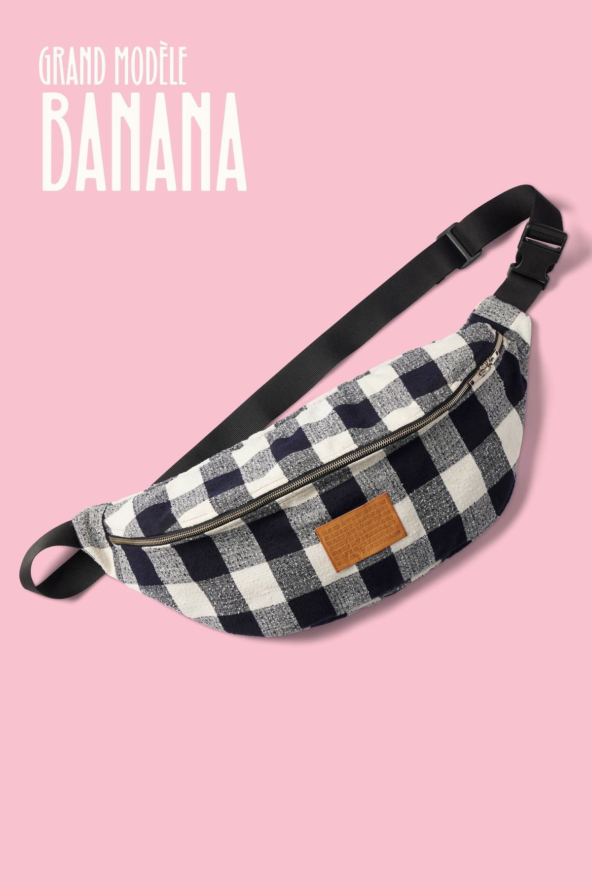 SAC BANANA VICHY NOIR