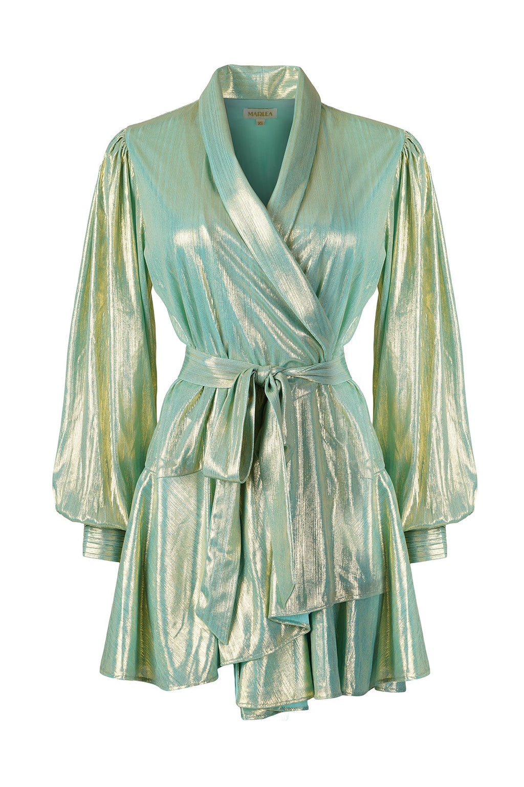Zina Dress - Emerald Metallic