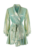 Zina Dress - Emerald Metallic