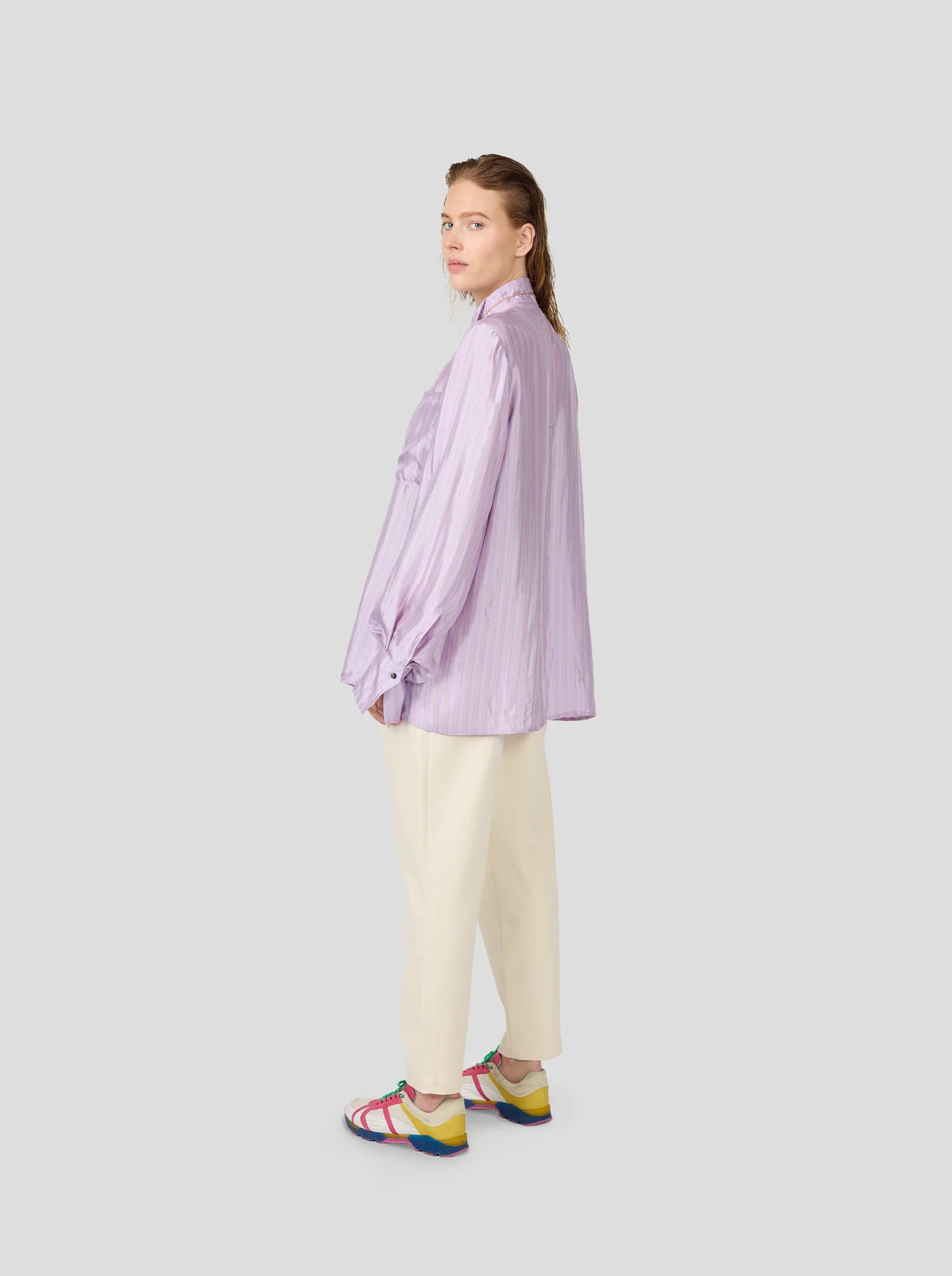 Chemise Mogador In Misty Stripes