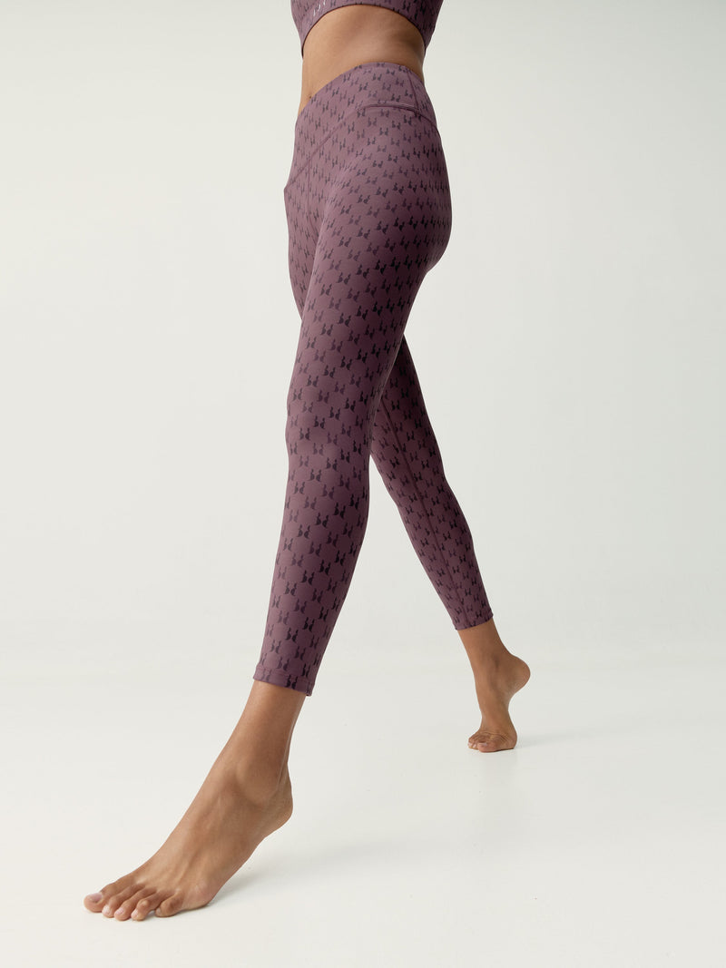 Legging Monogram - Dark Cherry - Femme