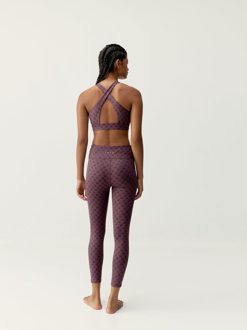 Legging Monogram - Dark Cherry - Femme