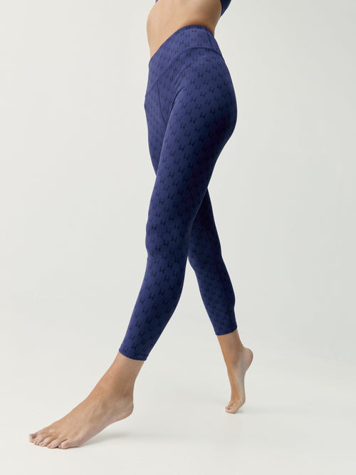 Monogram Next Blue Leggings - Women's