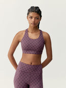 Top con monograma de color cereza oscuro - Mujer