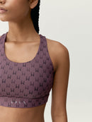 Top con monograma de color cereza oscuro - Mujer