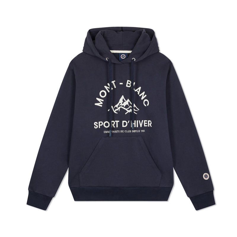 Sweat Capuche Broderie Devant - Navy - Mixte