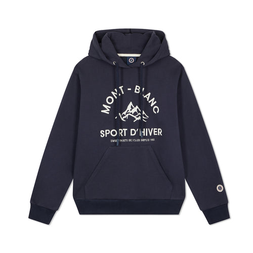 Sweat Capuche Broderie Devant - Navy - Mixte
