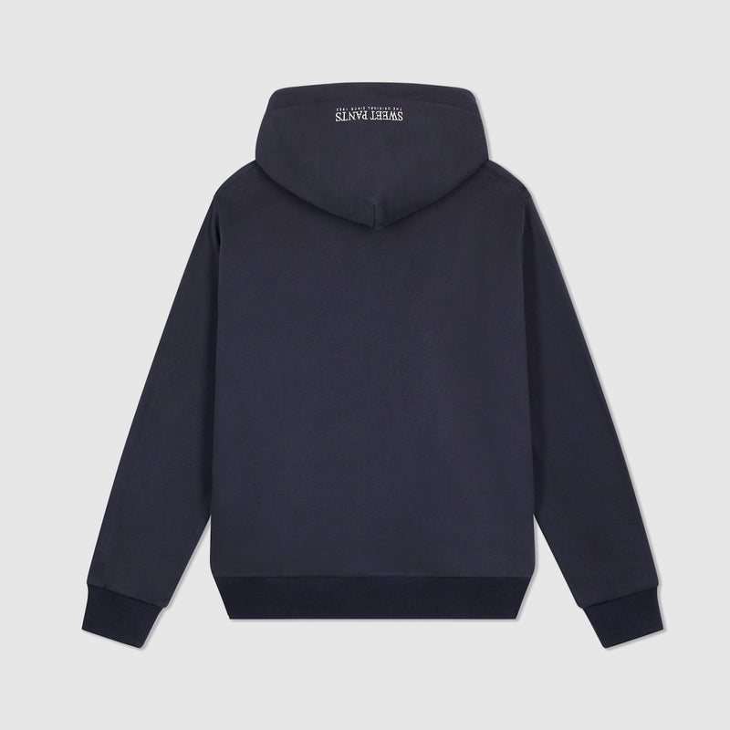 Sweat Capuche Broderie Devant - Navy - Mixte