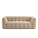 Canapé Droit Moody 3 Places - Tissu Lin Beige