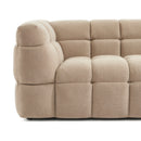 Canapé Droit Moody 3 Places - Tissu Lin Beige