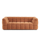 Canapé Droit Moody 3 Places - Tissu Lin Écureuil